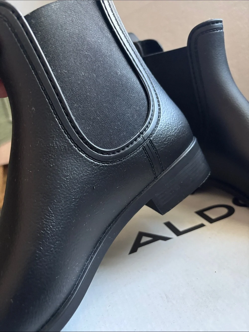 Aldo Black Chelsea Rain Ankle Boots